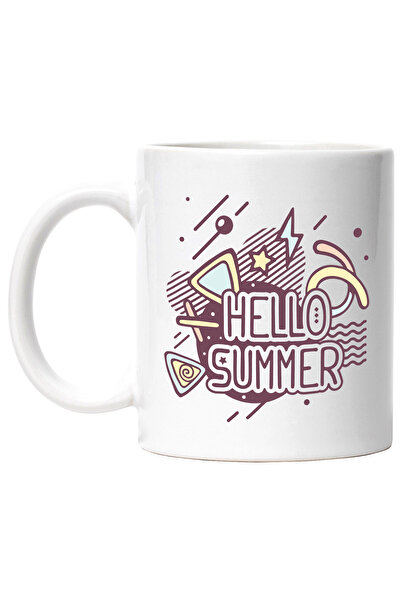 StoryGift Romania Cana Cu Mesaj In Engleza Hello Summer, Vara, Fulger, Stele,...