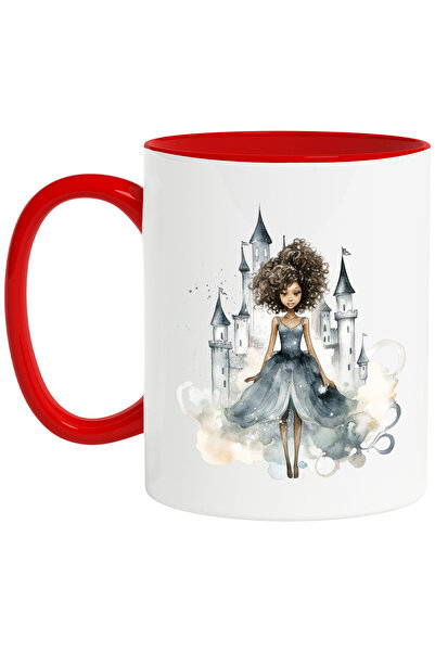 StoryGift Romania Cana cu o fata draguta | afro | ilustratie | castel in spat...