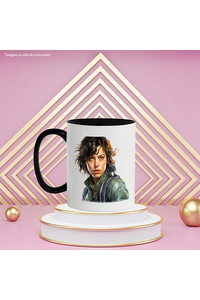 StoryGift Romania Mug With Ellie Williams, Fictional Character, The Last Of Us, Movie, Multicolor 330 ml, With