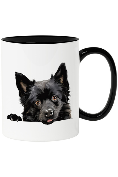 StoryGift Romania Cana cu un catel negru care se uita curios | ilustratie | a...