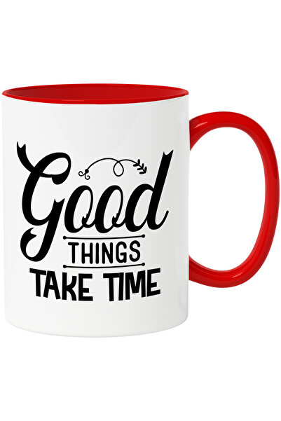 StoryGift Romania Cana cu textul in engleza "Good things take time" - lucruri...