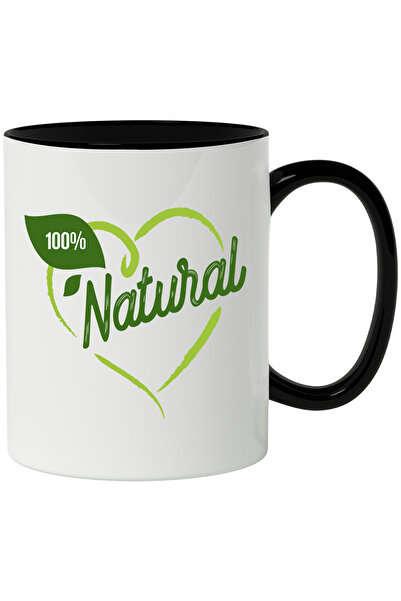 StoryGift Romania Cana Cu Mesaj 100% Natural, Inima, Frunza, Emblema, Sanatos...