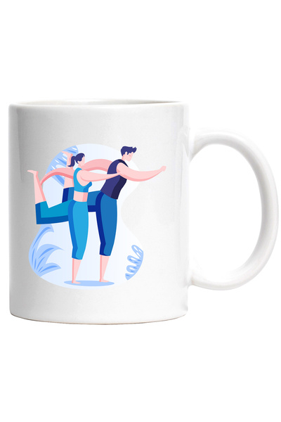 StoryGift Romania Cana Cu Yoga, Sport, Pereche, Natura, Multicolor 330 ml, Ce...