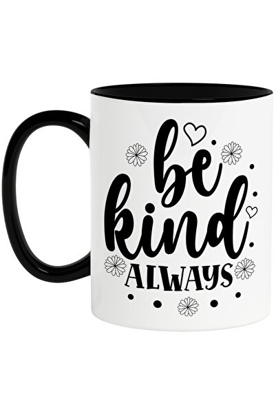 StoryGift Romania Cana cu inimioare si floricele cu textul "Be kind. Always" ...