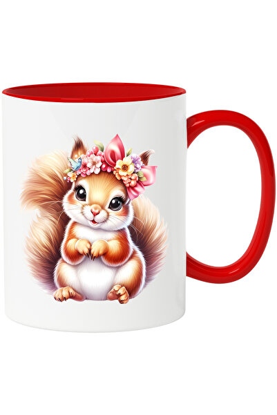 StoryGift Romania Cana cu o veverita vesela | ilustratie | flori | coronita |...