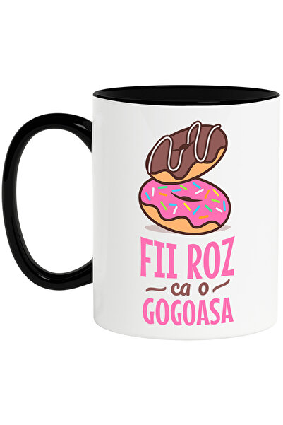 StoryGift Romania Cana Iubitorii de gogosi fii roz fii fericit zambet, 330ml,...