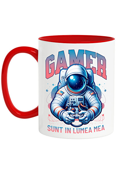 StoryGift Romania Cana cu Om In Costum Astronaut Spatial Text Gamer Sunt In L...