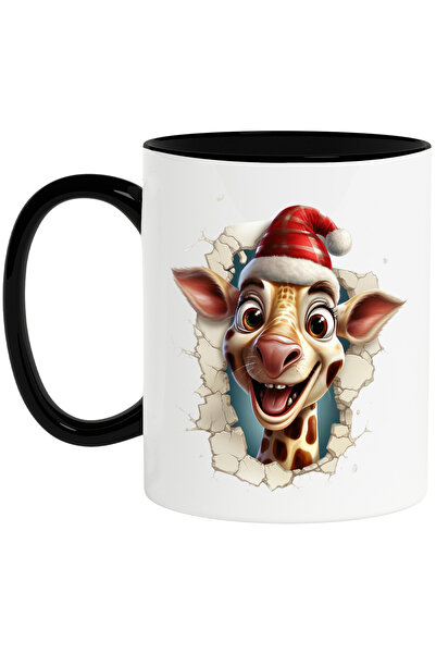 StoryGift Romania Cana cu o girafa vesela care scoate capul printr-un perete ...