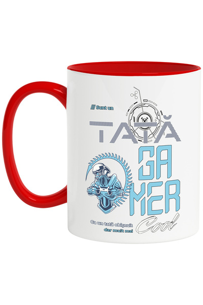 StoryGift Romania Cana Tata gamer cel mai cool familie joc video, 330ml, Cera...