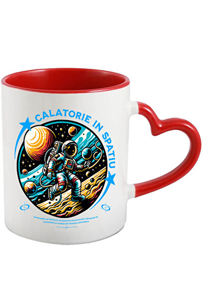 StoryGift Romania Cana Astronaut - Calatorie in Spatiu, 330ml, Ceramica cu Ma...