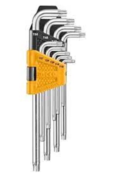 Ingco Endüstriyel Ekstra Uzun Torx Allen Anahtar Seti 9 Parça