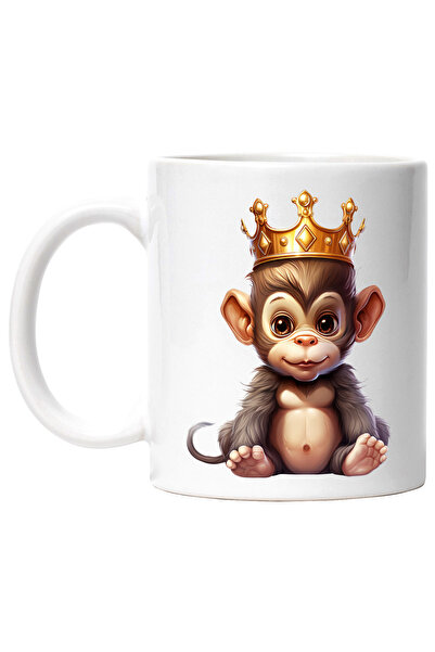 StoryGift Romania Cana cu o maimuta care poarta o coroana regala | ilustratie...