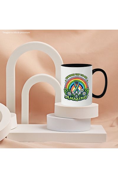 StoryGift Romania Mug with the message "Remember that you are amazing", hippie style, culture, illustration, With ,STG