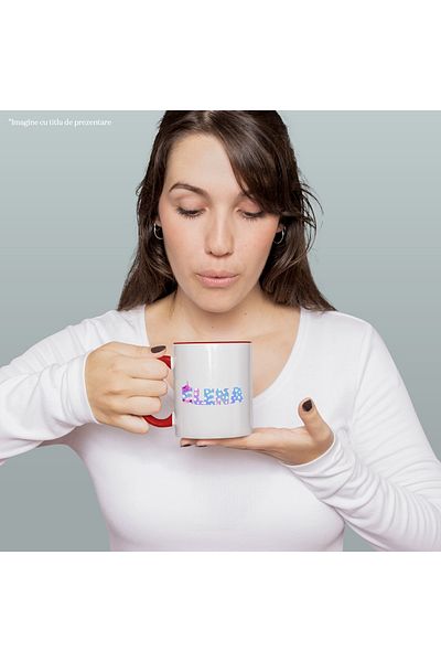 StoryGift Romania Cup With Name Elena, Unicorn, Princess, Fairytale, Cute, 330ml, Ceramic with Ma, With, STG.