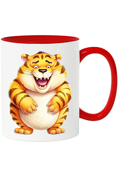 StoryGift Romania Cana cu un tigru gras care rade | ilustratie | a mancat pre...