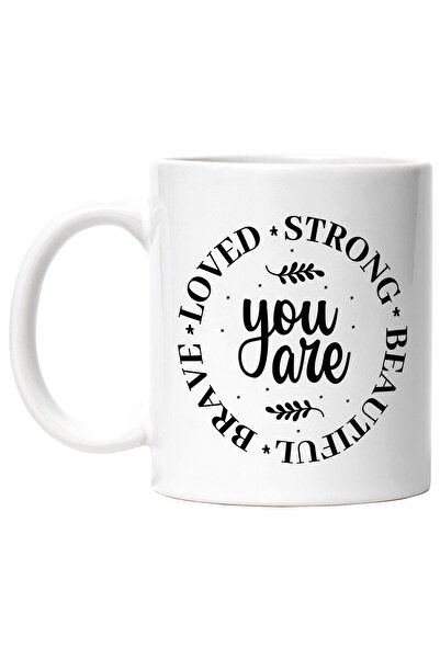 StoryGift Romania Cana cu mesajul "Tu esti iubita, puternica, frumoasa, curaj...