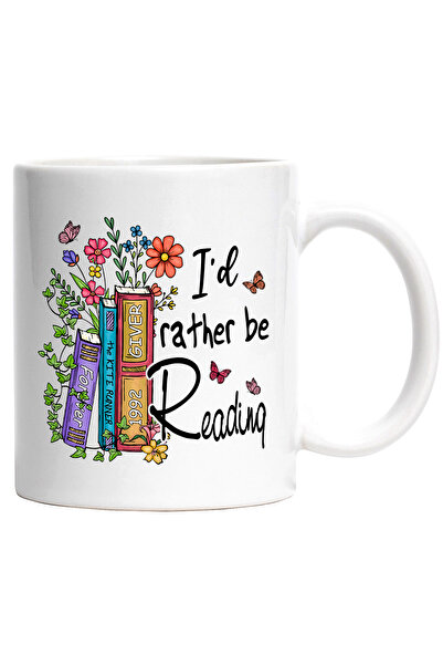StoryGift Romania Cana cu carti cu mesajul "I'd rather be reading", prefer sa...