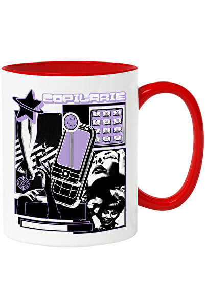 StoryGift Romania Cana telefon vintige grafica copilarie putini pixeli, 330ml...