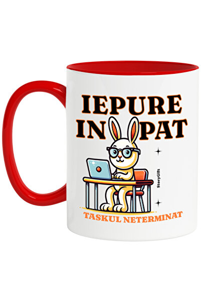 StoryGift Romania Cana iepure lucreaza de acasa in pat task neterminat work f...