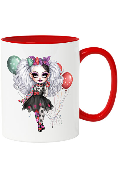 StoryGift Romania Cana cu o fata costumata | ilustratie | Harley Quinn | par ...