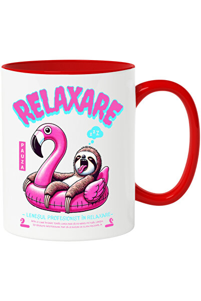 StoryGift Romania Cana relaxare-LENEȘUL PROFESIONIST , 330ml, Ceramic cu Mane...