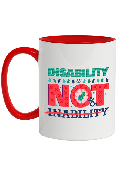 StoryGift Romania Cana Cu Mesaj In Engleza Disability Is Not Inability, Dizab...