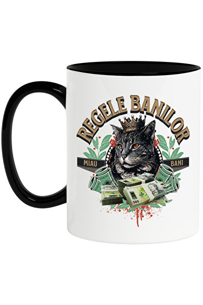 StoryGift Romania Cana Regele Banilor - Pisica cu Teanc de Bani Romanesti, 33...