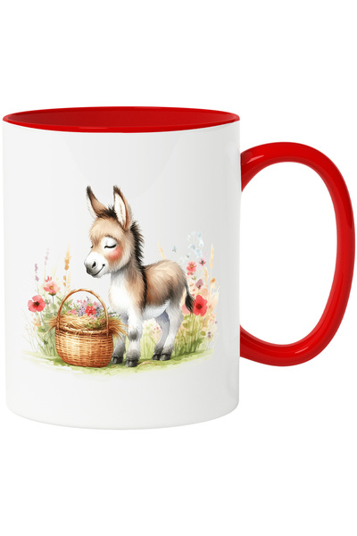 StoryGift Romania Cana cu un magarus care are un cos in fata | plante | flori...