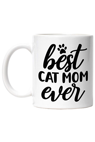 StoryGift Romania Cana cu o labuta si textul "Best cat mom ever" - cea mai ta...