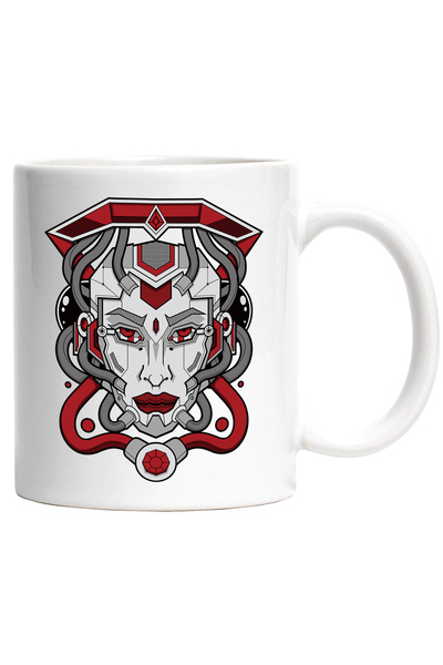 StoryGift Romania Cana Cu Android, Portret, Cibernetic, SF, Multicolor 330 ml...