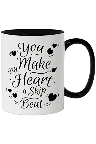 StoryGift Romania Cana Cu Mesaj In Engleza You Make My Heart Skip A Beat, Ini...
