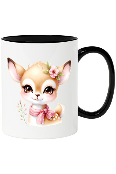 StoryGift Romania Cana cu o caprioara micuta | ilustratie | copilarie | floar...