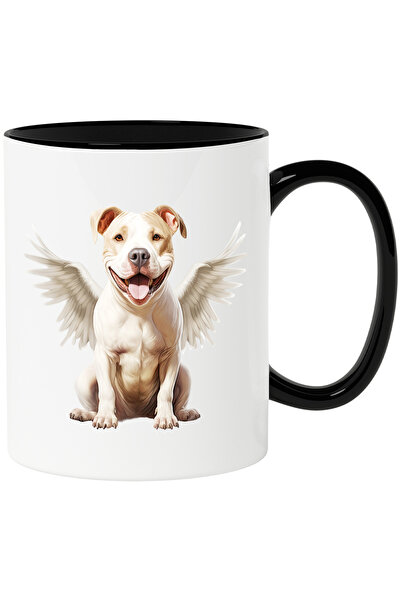 StoryGift Romania Cana cu un caine jucaus cu aripi albe | ilustratie | cumint...