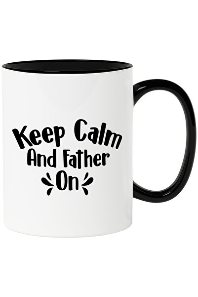StoryGift Romania Cana cu textul "Keep calm and father on" - pastreaza-ti cal...
