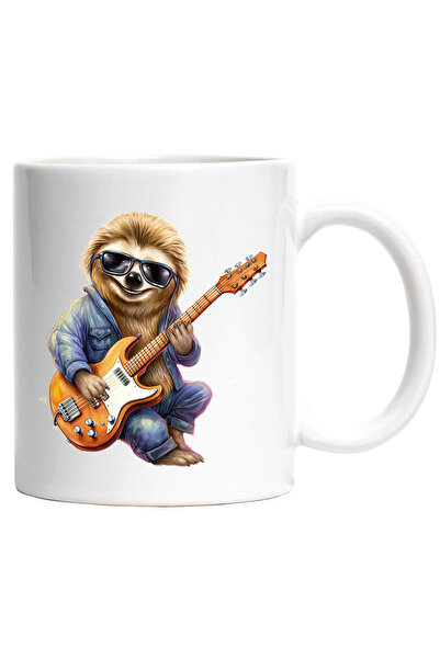 StoryGift Romania Cana cu un sloth/lenes care canta la chitara | ilustratie |...