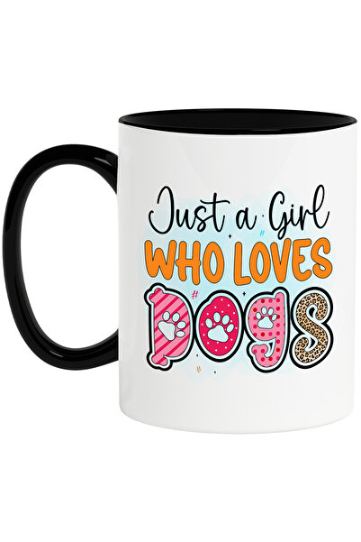 StoryGift Romania Cana cu mesajul "Just a Girl who Loves Dogs", caine, animal...