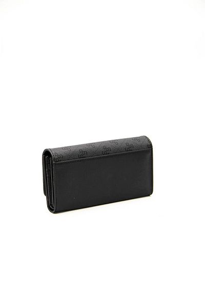OEM Silver&Polo, Patterned eco-leather wallet, Black, Dark gray