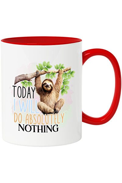 StoryGift Romania Cana cu animalul sloth/lenes cu mesajul "Today I Will Do Ab...
