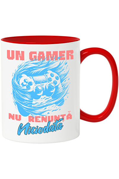 StoryGift Romania Cana maneta joc video un gamer nu renunta niciodata, 330ml,...