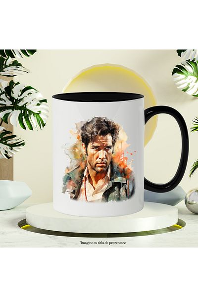 StoryGift Romania Mug With Elvis Presley, Singer, Actor, Celebrity, Artist, Multicolor 330 ml, , With