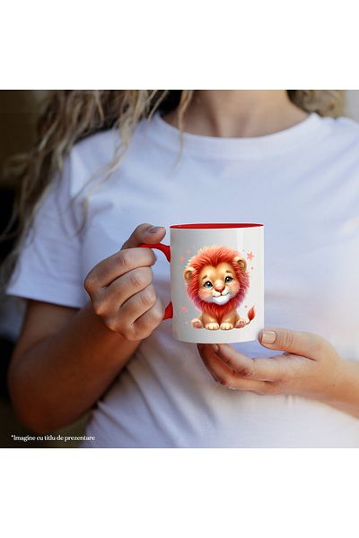 StoryGift Romania Mug with a little lion | illustration | stay well | stars | blue eyes | drink, With,STG.
