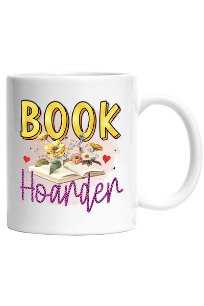 StoryGift Romania Cana cu mesajul "Book Hoarder", carte, ilustratie, literatu...