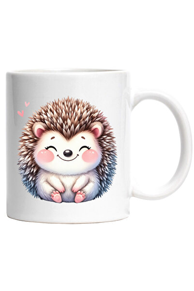 StoryGift Romania Cana cu un arici vesel | ilustratie | imbujorat | inimioare...