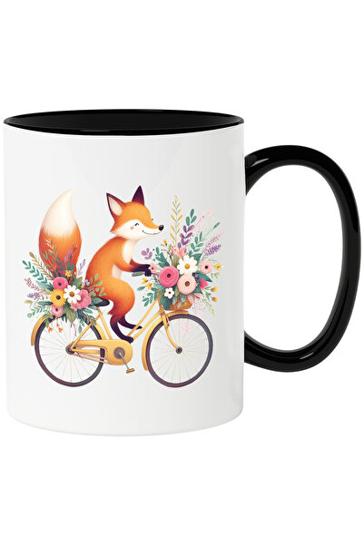 StoryGift Romania Cana cu o vulpe care merge cu bicicleta | ilustratie | cosu...