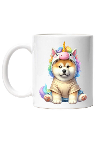 StoryGift Romania Cana cu un catel Chow Chow in costum de unicorn | ilustrati...