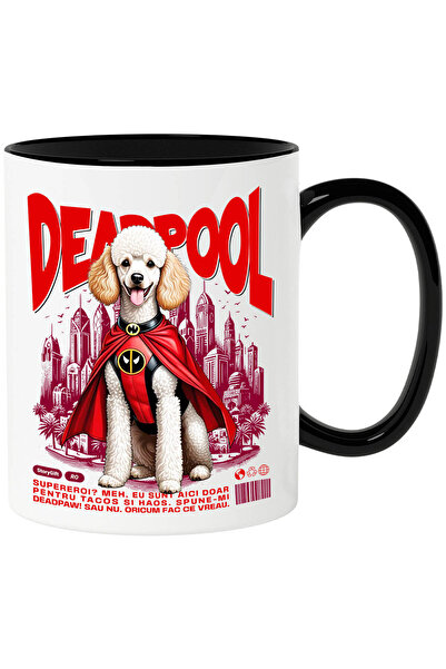 StoryGift Romania Cana cu Pudel / Poodle Caine In Costum de DeadPool cu Peler...