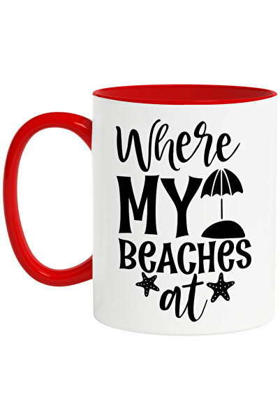 StoryGift Romania Cana cu mesajul in engleza "Where my beaches at" - unde sun...