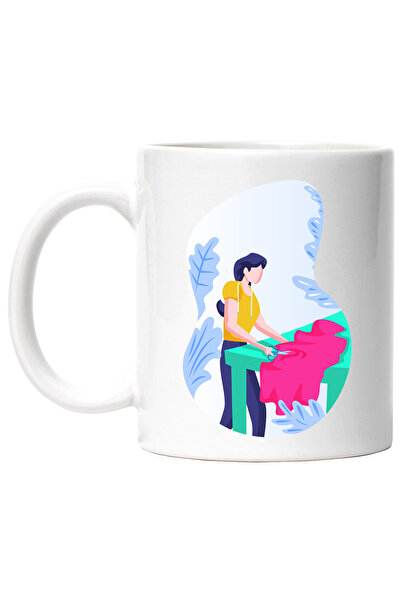 StoryGift Romania Cana Cu Croitorie, Foarfeca, Material, Haina, Multicolor 33...