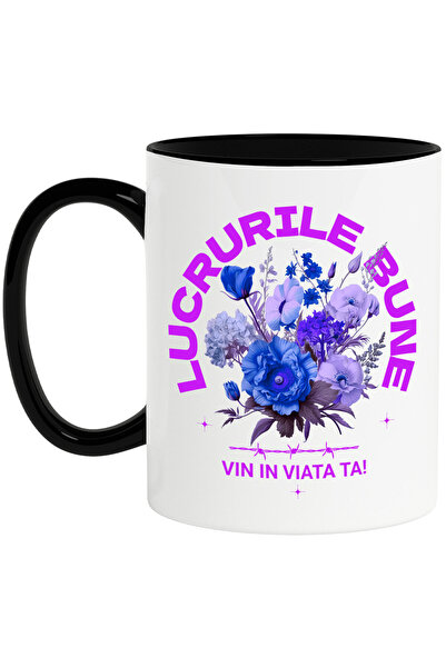 StoryGift Romania Cana cu Buchet De Flori Colorat Text Lucrurile Bune Vin In ...