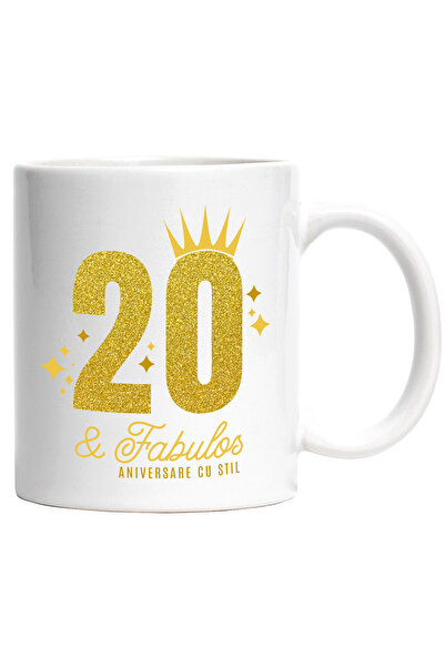 StoryGift Romania Cana aniversare 20 ani, petrecere, distractie, 330ml, Ceram...
